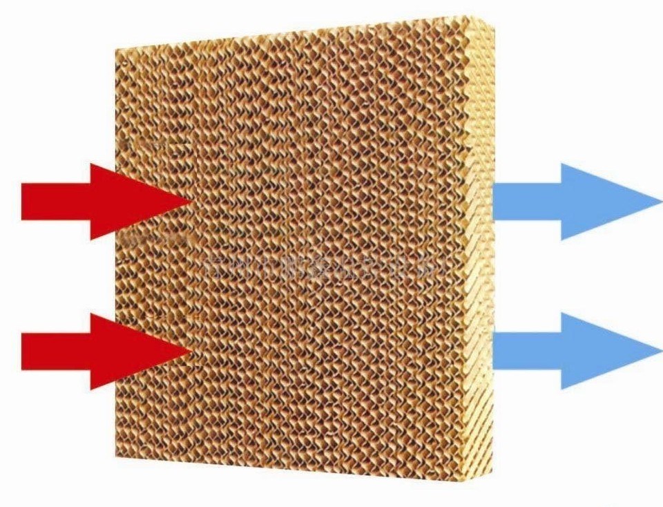 Water Evaporative Cooling Pad Curtain System For Swine Farm Greenhouse